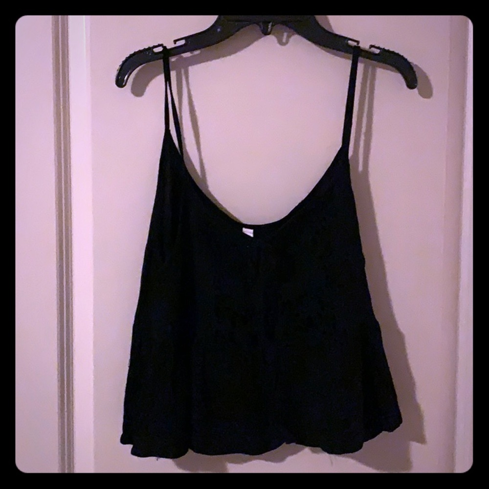 Elan lace detail crop top